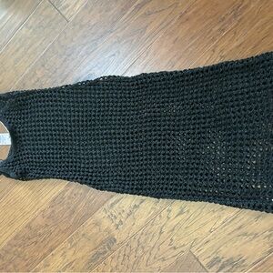 Wild Fable Black Crochet swim cover up